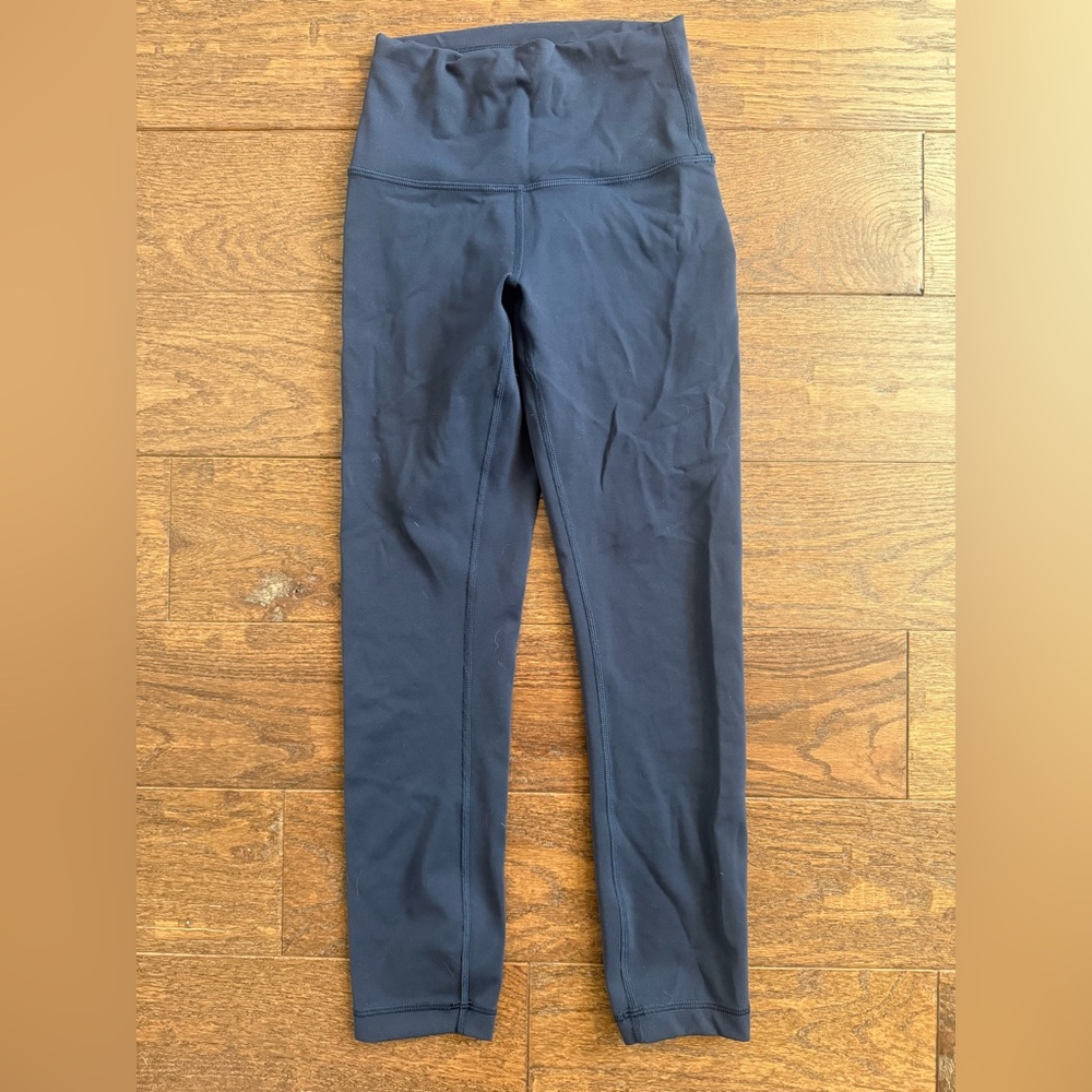 Lululemon Wunder Train Leggings 23” True Navy High Rise Cropped